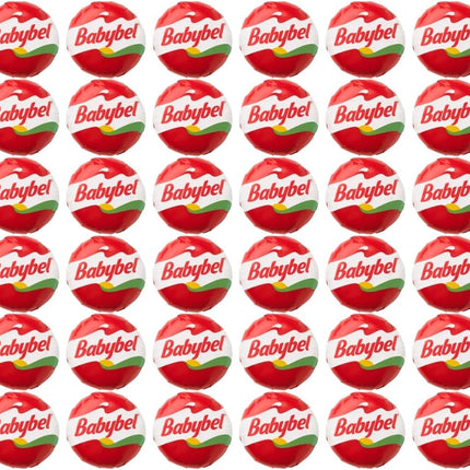 Mini Babybel Original cheese pack containing 36 individually wrapped cheese snack portions for lunchboxes and snacking