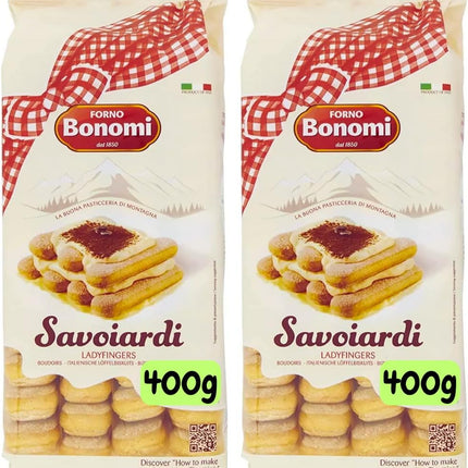 Forno Bonomi Savoiardi Biscuits 2x 400g | Italian Lady Fingers for Tiramisu