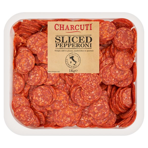 Charcuti sliced pepperoni 1kg catering pack for pizzas sandwiches and foodservice kitchens
