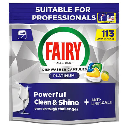 Fairy Dishwasher Tablets 113 Washes | Platinum Fresh Lemon Tablets