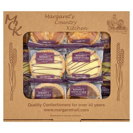 Margaret's Country Kitchen assorted tartlets wholesale pack containing 12 sweet pastry tartlets