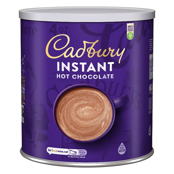Cadbury Instant Hot Chocolate Powder 2kg Pack of 6 for Catering and Hospitality