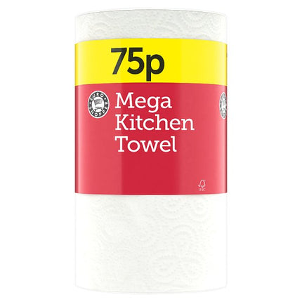 Mega Kitchen Towel Single Roll 12 Pack | Wholesale Extra Large Kitchen Towel