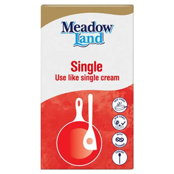 Meadowland Single cream alternative 1L carton for cooking catering and hospitality kitchen use