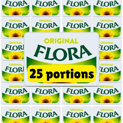 Flora Vegan Spread Mini Portions – Dairy Free Spreadable Butter Alternative (25 Portions)