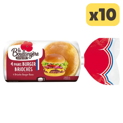 La Boulangère 4 Brioche Burger Buns 200g [CASE OF 10x4 BUNS] The Catering Mart