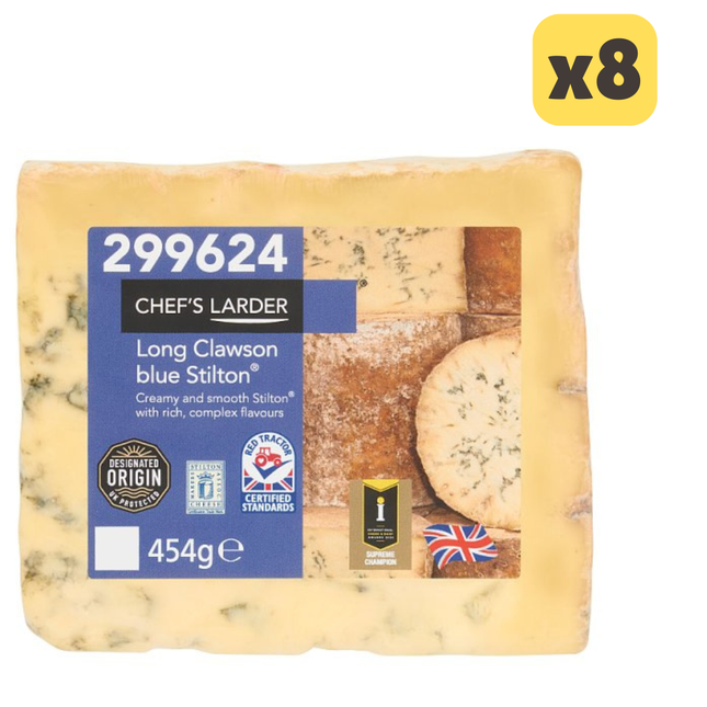Chef's Larder Long Clawson Blue Stilton 454g [CASE OF 8 x 454g]