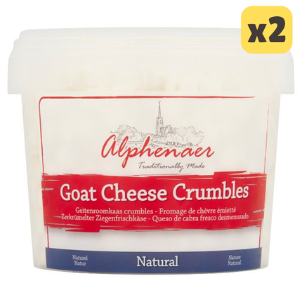 Alphenaer Natural Goat Cheese Crumbles 2x500g