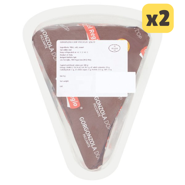 Castel Regio Gorgonzola DOP Piccante 0.688kg [CASE OF 2]