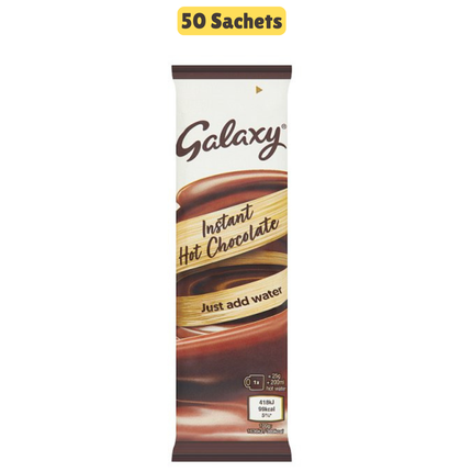 Galaxy Instant Hot Chocolate Sachets 25g Pack of 50 for Catering and Hospitality