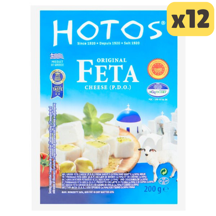 HOTOS Original Feta Cheese (P.D.O.) 200g [CASE OF 12x200g]