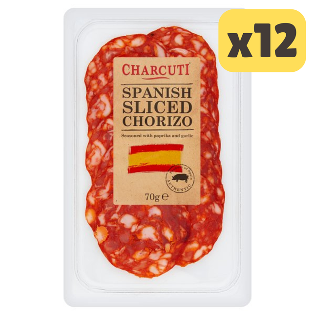 Charcuti Spanish Sliced Chorizo [CASE OF 12x70g]