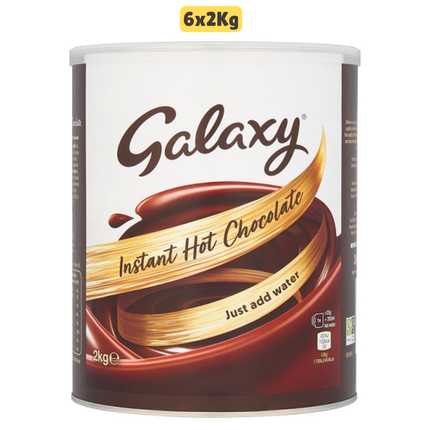 Galaxy Instant Hot Chocolate Powder 2kg Pack of 6 for Catering and Hospitality
