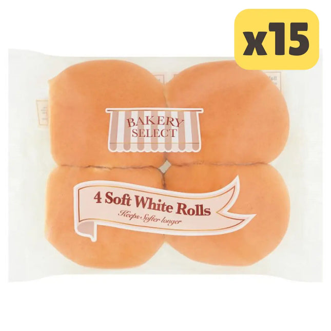 Bakery Select 4 Soft White Rolls [CASE OF 15x4 ROLLS] The Catering Mart