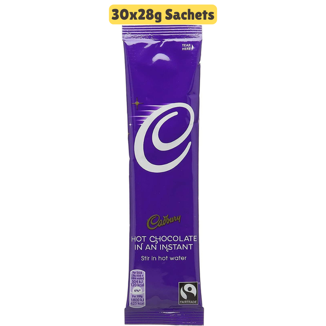 Cadbury Instant Hot Chocolate Sachets 30x28g | Wholesale Café, Office & Hospitality Supply
