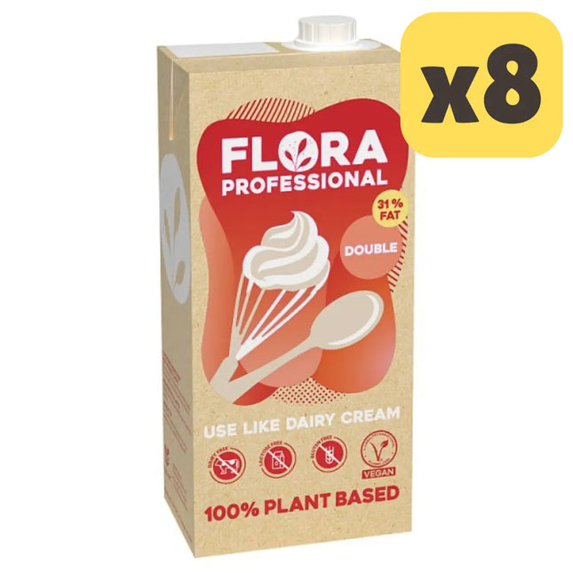 Flora Professional Plant Double Cream [CASE OF 8X1L] The Catering Mart