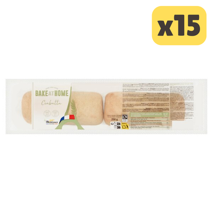 Menissez Bake at Home Ciabatta 250g Part Baked [CASE OF 15x2 Ciabattas]