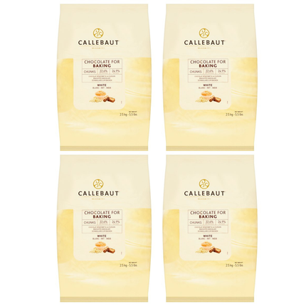 Callebaut Chocolate White Chocolate Chunks Case of 4 x 2.5kg