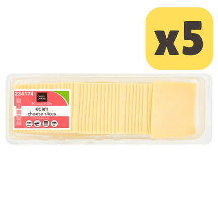 Chef's Larder Edam Cheese Slices 800g [CASE OF 5x800g]
