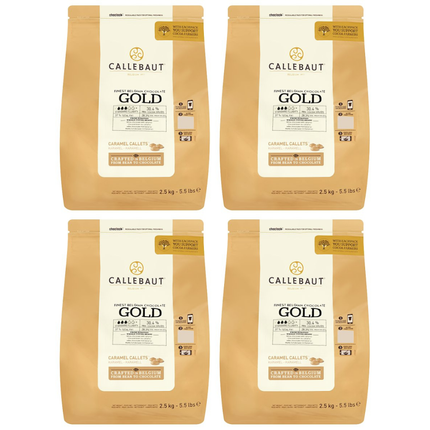 Callebaut Chocolate Gold Caramel Callets Case of 4 x 2.5kg