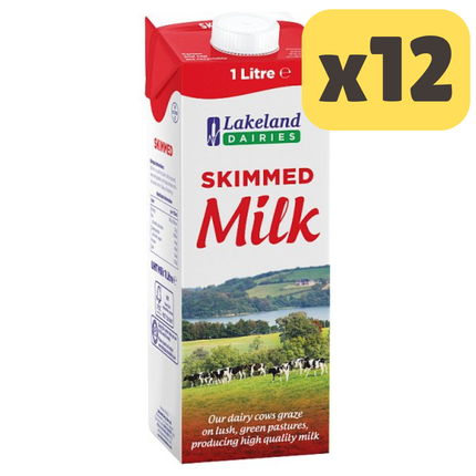 Lakeland Dairies Skimmed Milk [CASE OF 12x1L]