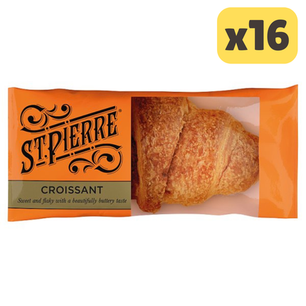 St Pierre croissants wholesale catering case containing 16 butter croissants for breakfast hospitality and café service