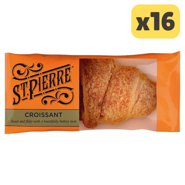 St Pierre croissants wholesale catering case containing 16 butter croissants for breakfast hospitality and café service
