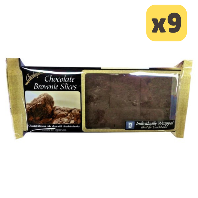 Goodwyns 4 Chocolate Brownie Slices 225g [CASE OF 9x4 SLICES]