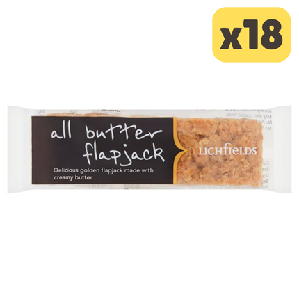 Lichfields All Butter Flapjack 65g [CASE OF 18 x 65g FLAPJACKS]