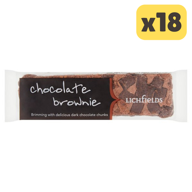 Lichfields Chocolate Brownie 65g [CASE OF 18 x 65g BROWNIES]
