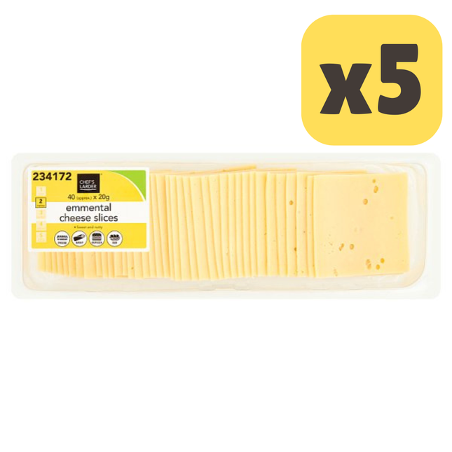 Chef's Larder Emmental Cheese Slices [CASE OF 5x800g]