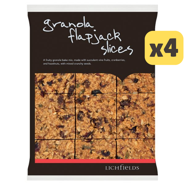 Lichfields Granola Flapjack Slices 585g [CASE OF 4 x 9 SLICES]