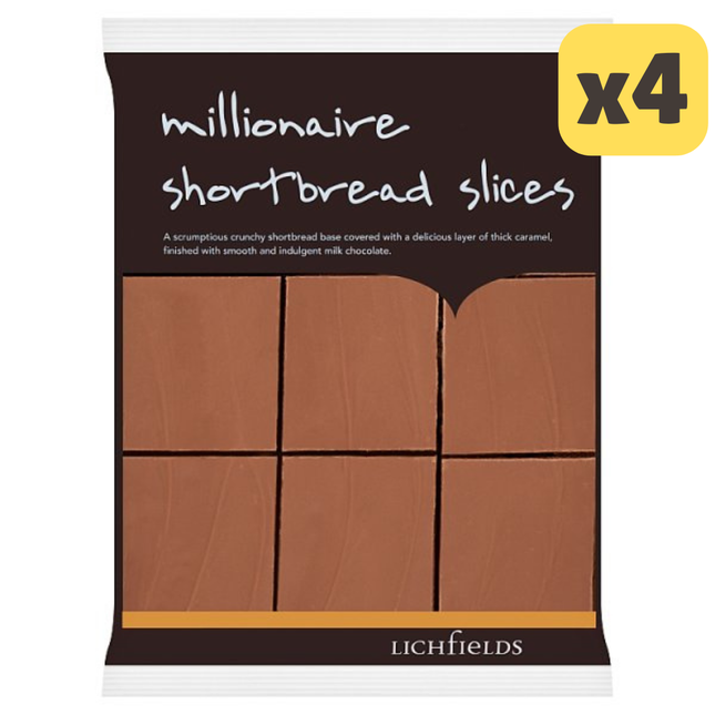 Lichfields Millionaire Shortbread Slices 540g [CASE OF 4 x 9 SLICES]