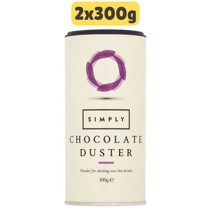 Simply Chocolate Duster 300g Pack of 2 for Cappuccino and Hot Drinks
