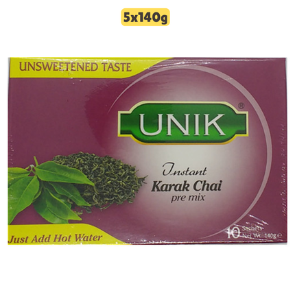 Unik Karak Tea Unsweetened 5 x 140g | Wholesale Instant Karak Tea Mix