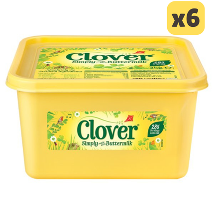 Clover Spread wholesale case containing 6 tubs of smooth and creamy buttery spread for catering and hospitality use