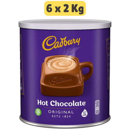 Cadbury Drinking Hot Chocolate Powder 2kg Pack of 6 for Cafes and Catering
