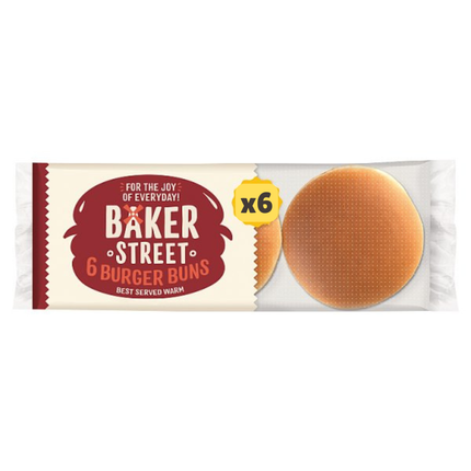 Baker Street 6 Pre-Sliced Burger Buns