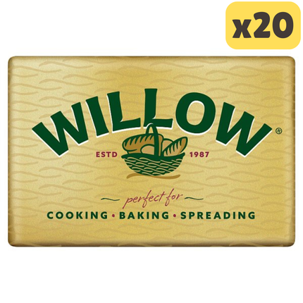 Willow butter alternative wholesale case containing 20 x 200g spread blocks for catering baking and everyday kitchen use