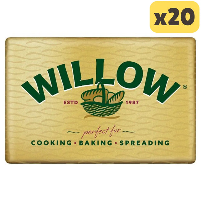 Willow butter alternative wholesale case containing 20 x 200g spread blocks for catering baking and everyday kitchen use