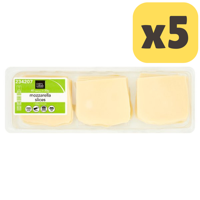 Chef's Larder Mozzarella Slices [CASE OF 5x800g]