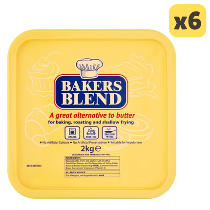 Bakers Blend Vegetable Fat Spread 2kg [CASE OF 6 x 2KG]