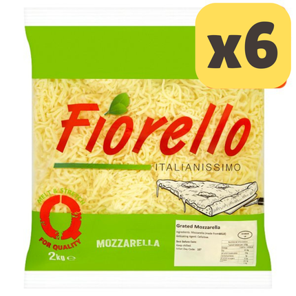 Fiorello Italianissimo Grated Mozzarella 2kg [CASE OF 6x2KG]