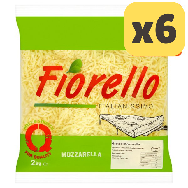 Fiorello Italianissimo Grated Mozzarella 2kg [CASE OF 6x2KG]