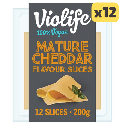 Violife Smoky Cheddar Cheese Flavour Slices [CASE OF 12 Packs of 12 Slices]