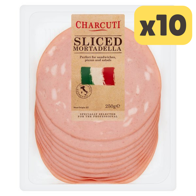 Charcuti Sliced Mortadella [CASE OF 10x250g]