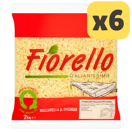 Fiorello Italianissimo Shredded 80% Mozzarella & 20% Cheddar [CASE OF 6x2kg]
