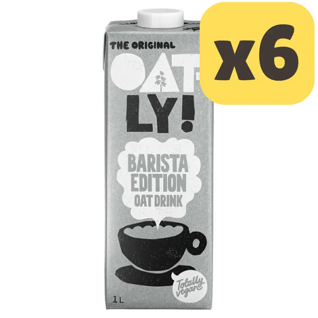 Oatly Barista Edition Oat Drink 6 x 1L | Long Life Barista Oat Milk Alternative Oatly