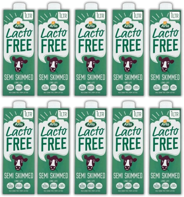 Arla Lactose Free Milk 10x1L Semi Skimmed - Long Life Milk Arla Milk