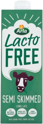 Arla Lactose Free Milk 10x1L Semi Skimmed - Long Life Milk
